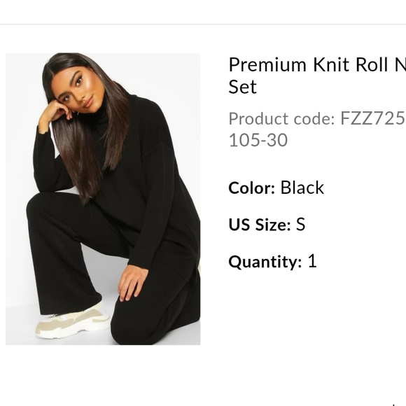 Premium knit white set black set - Picture 4 of 4